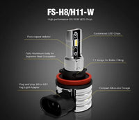 H8/H11 Super Bright LED Headlight Replacement Bulbs for STAR Golf Carts- 2 pack - 3 Guys Golf Carts