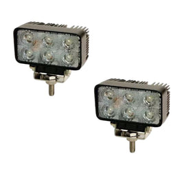2 Pack- Small Rectangle 6-LED Work Lamps for Golf Carts, Trucks, ATVs - 3 Guys Golf Carts