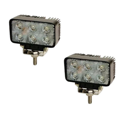 2 Pack- Small Rectangle 6-LED Work Lamps for Golf Carts, Trucks, ATVs - 3 Guys Golf Carts