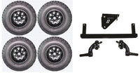 6" Lift Kit Combo with 10" Vegas Black for Yamaha G29/Drive Golf Carts 07-16 - 3 Guys Golf Carts