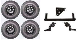 6" Lift Kit Combo with 10" Vegas Black for Yamaha G29/Drive Golf Carts 07-16 - 3 Guys Golf Carts