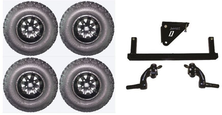 6" Lift Kit Combo with 10" Vegas Black for Yamaha G29/Drive Golf Carts 07-16 - 3 Guys Golf Carts