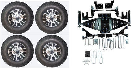 Lift Kit Combo with 10" Wolverine for EZGO RXV Electric Golf Carts 2015+ - 3 Guys Golf Carts