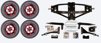 Lift Kit Combo for Club Car Precedent Golf Carts with 12" Colossus Red