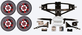 Lift Kit Combo for Club Car Precedent Golf Carts with 12" Colossus Red