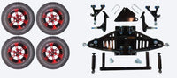6" Lift Kit Combo with 12" Colossus Red for Yamaha Drive II Electric Golf Carts