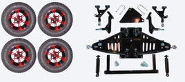 6" Lift Kit Combo with 12" Colossus Red for Yamaha Drive II Electric Golf Carts