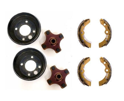 Heavy Duty Brake Drum & Brake Shoes Set for EZGO TXT Electric Golf Carts 1986+ - 3 Guys Golf Carts