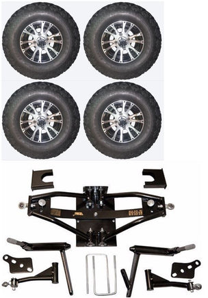 Lift Kit Combo with 10" Wolverine 22x11-10 for Club Car DS Golf Carts 1984-2003 - 3 Guys Golf Carts