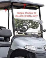 Universal 80" Graphite Extended Roof Kit for EZGO RXV Golf Carts 2008+ - 3 Guys Golf Carts