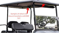 80" Black Extended Roof Kit for EZGO TXT Golf Carts - 3 Guys Golf Carts