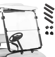 Replacement Yamaha G14, G16, G19 Clear, Folding Golf Cart Windshield 1995-2002 - 3 Guys Golf Carts