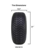 Low Pro Golf Cart Tire 205/30-14 ARISUN - 3 Guys Golf Carts
