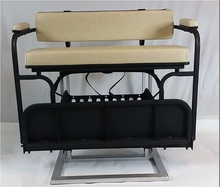 2 in 1 Tan Seat Kit Combo & Golf Bag Carrier For EZGO TXT Golf Carts - 3 Guys Golf Carts