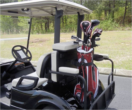 2 in 1 Combo Seat Kit & Golf Bag Carrier in Beige for EZGO RXV Golf Carts 2008+ - 3 Guys Golf Carts