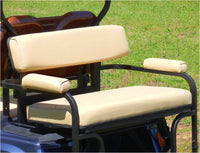 2 in 1 Golf Cart Combo Seat Kit & Golf Bag Carrier- Stone for Yamaha Drive/G29 Golf Carts - 3 Guys Golf Carts