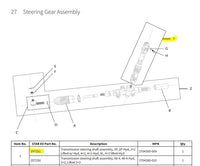 Lower Steering Shaft- Short for STAR Classic 2P, 6P & 8P Golf Carts 2008+ - 3 Guys Golf Carts