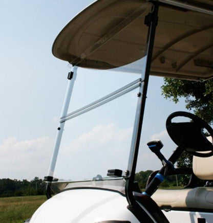 Clear, Fold-Down Windshield for Yamaha Drive/G29 Golf Carts 2007-2016 - 3 Guys Golf Carts