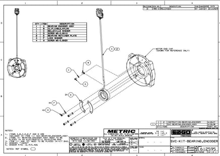 Bearing Encoder Service Kit for EZGO RXV Electric Golf Carts 2008+ - 3 Guys Golf Carts