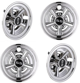 8" Universal SS Wheel Covers-8 sets(32) for EZGO, Club Car and Yamaha Golf Carts - 3 Guys Golf Carts