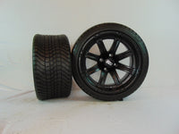 14" "VEGAS" MATTE BLACK CUSTOM SET OF WHEELS AND STREET TIRES(4) - 3 Guys Golf Carts