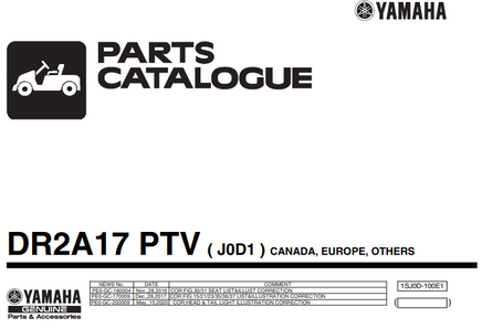 YAMAHA GAS GOLF CART PARTS MANUAL (J0D) 1 - 3 Guys Golf Carts