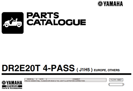 YAMAHA ELECTRIC GOLF CART PARTS MANUAL (J1H) 5 - 3 Guys Golf Carts