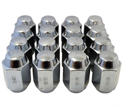 Chrome Lug Nut Set- Standard for EZGO and Club Car Golf Carts - 3 Guys Golf Carts