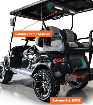 ECOXGEAR SoundExtreme ES08 Waterproof 8-inch Subwoofer with Built-in 500-Watt Amplifier - 3 Guys Golf Carts