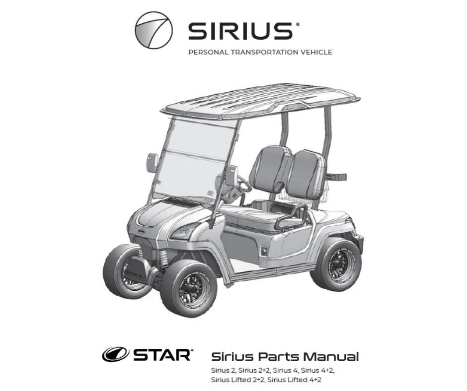 2023 STAR EV SIRIUS PARTS MANUAL 3 Guys Golf Carts