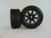 14" "VEGAS" MATTE BLACK CUSTOM SET OF WHEELS AND STREET TIRES(4) - 3 Guys Golf Carts