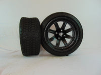 14" "VEGAS" MATTE BLACK CUSTOM SET OF WHEELS AND STREET TIRES(4) - 3 Guys Golf Carts