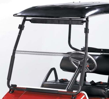 Clear, Fold-Down Windshield for Club Car DS Golf Carts 2000-up (Tapered) - 3 Guys Golf Carts
