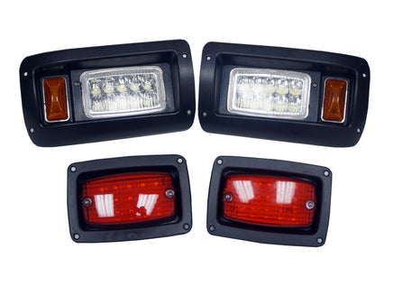 Driver and passenger side headlights and brake lights.