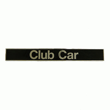 Name Plate Emblem- Black/Silver for Club Car Precedent Golf Carts - 3 Guys Golf Carts