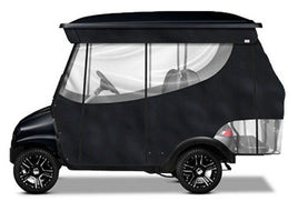 Custom Track Enclosure- Black for Yamaha Drive 4-Passenger Golf Carts 2007-2016 - 3 Guys Golf Carts