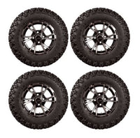 Lift Kit Combo with 12" Flash Wheels for Club Car Precedent Golf Carts 2004+ - 3 Guys Golf Carts