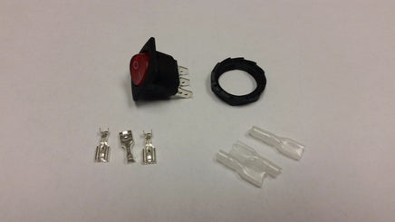 Illuminated 12v Accessory Rocker Switch, RED for Golf Cart - 3 Guys Golf Carts