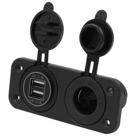 Universal USB Charger amp Power Port Accessory, Dual Port Assembly - 3 Guys Golf Carts