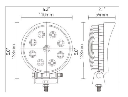 Optilux 5" LED Work Light- 6 Pack- Universal for Trucks, Cars and Golf Carts - 3 Guys Golf Carts