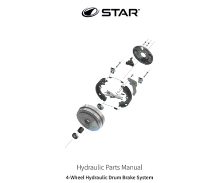 2023 STAR EV HYDRAULIC BRAKE PARTS MANUAL - 3 Guys Golf Carts