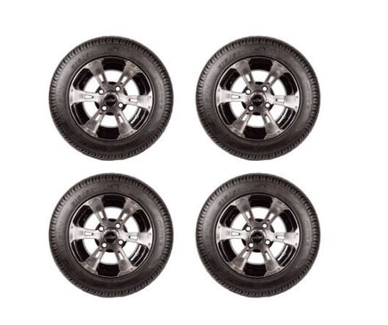 Golf Cart 12" Colossus Wheels With 215/50-12 Tires- Set of 4 - 3 Guys Golf Carts