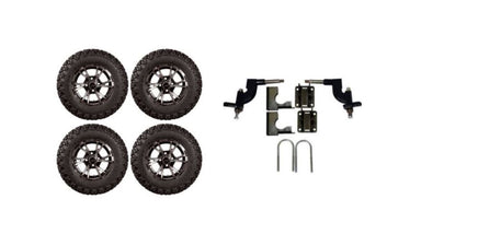 Lift Kit Combo with 12" Flash Wheels & Tires for EZGO RXV Electric Golf Carts 2013.5 & up - 3 Guys Golf Carts