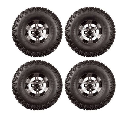10" Colossus Wheels & 22x11-10 All Terrain Golf Cart Tires- Set of 4 - 3 Guys Golf Carts