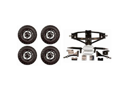 Lift Kit Combo for Club Car Precedent Golf Carts with 10" Flash Wheels & Tires - 3 Guys Golf Carts