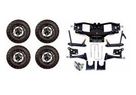 Lift Kit Combo with 10" Flash Wheels and Tires for Club Car DS Golf Carts 2004+ - 3 Guys Golf Carts