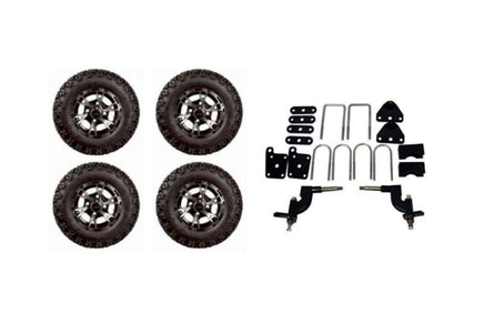 Lift Kit Combo with 10" Flash Wheels & Tires for EZGO RXV Golf Carts 2008-2013.5 - 3 Guys Golf Carts