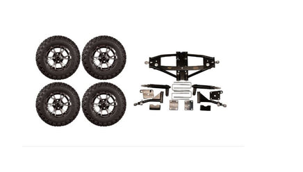 Lift Kit Combo with 12" Flash Wheels for Club Car Precedent Golf Carts 2004+ - 3 Guys Golf Carts