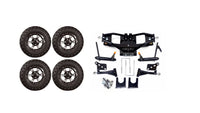 Lift Kit Combo with 12" Flash Wheels for Club Car DS Golf Carts- 2004+ - 3 Guys Golf Carts