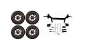 5" Lift Kit Combo with 12" Flash Wheels for EZGO TXT Electric Golf Carts 2002-10 - 3 Guys Golf Carts